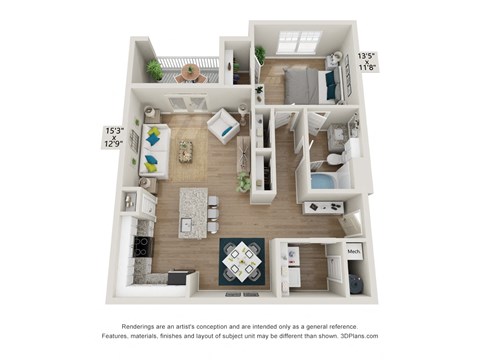 one bedroom floorplan